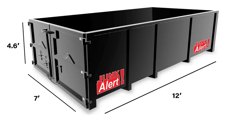 14 yard roll-off bin with dimensions