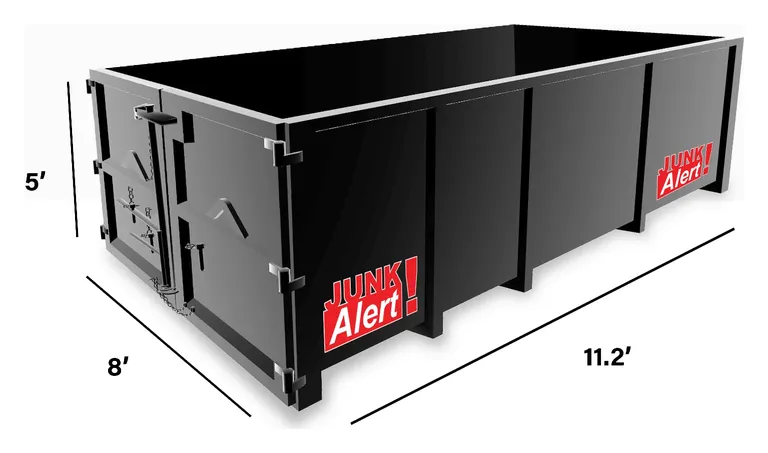 16 yard roll-off bin with dimensions