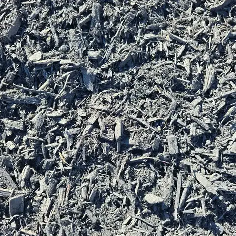 Black mulch close-up